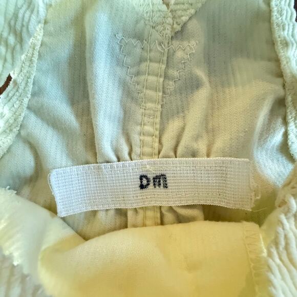 Vintage OshKosh B'Gosh Butter Yellow Soft Corduroy Bib Overalls 12 Mos 80s Union - Picture 14 of 15